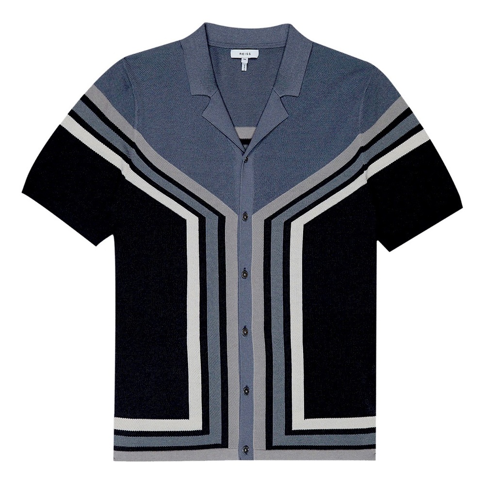 REISS Vinci Cuban Collar Shirt